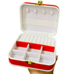 Premium lock leather jewellery organizer