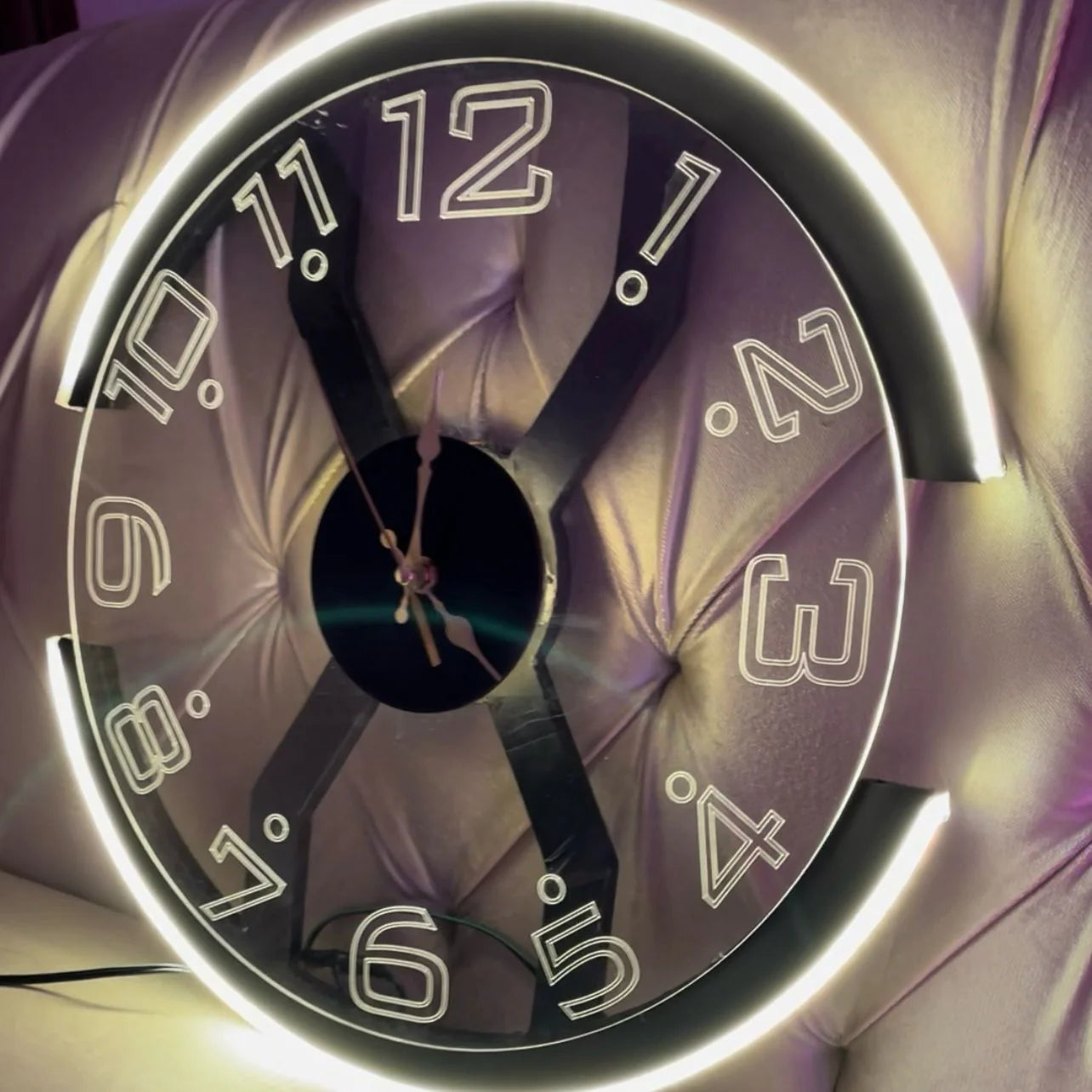 Neon X Clock – Sleek LED Timepiece & Ambient Light for Modern Spaces